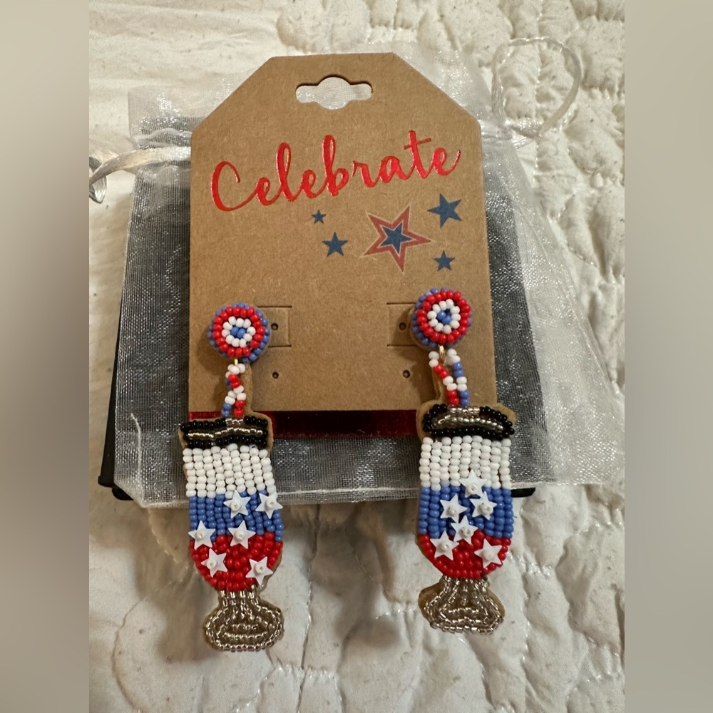 4th of July themed earrings